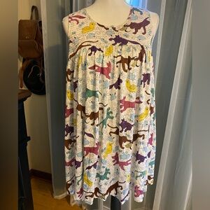Gorgeous vintage animal pattern silk slip dress Nieves Lavi